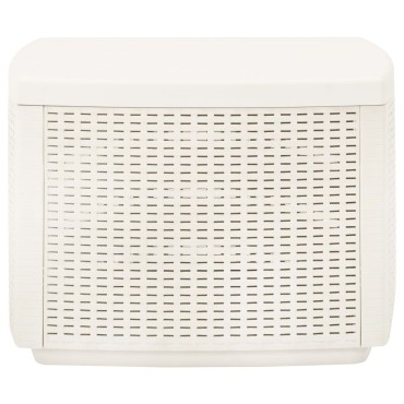 vidaXL Τραπέζι Κήπου Λευκό 53x53x40cm Πλαστικό 1 τεμ.