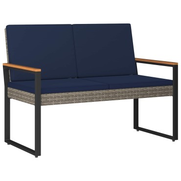 vidaXL Εξωτερικός πάγκος Γκρι και Navy Blue 107x61x80cm