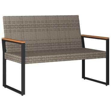 vidaXL Εξωτερικός πάγκος 2 -Seater 107x61x80cm συνθετικό ρατάν