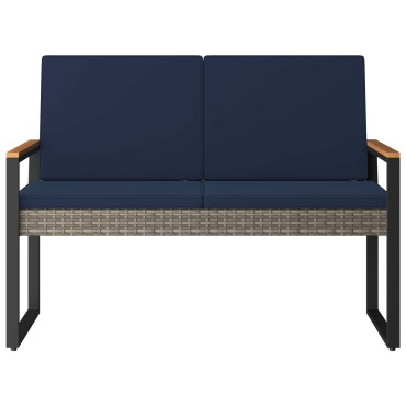 vidaXL Εξωτερικός πάγκος 2 -Seater 107x61x80cm συνθετικό ρατάν
