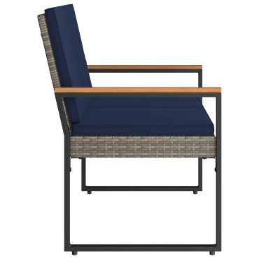 vidaXL Εξωτερικός πάγκος 2 -Seater 107x61x80cm συνθετικό ρατάν