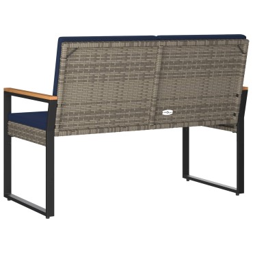 vidaXL Εξωτερικός πάγκος 2 -Seater 107x61x80cm συνθετικό ρατάν