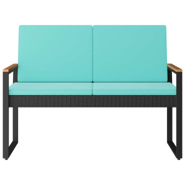 vidaXL Εξωτερικός πάγκος 2 -Seater 107x61x80cm συνθετικό ρατάν