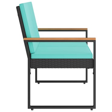 vidaXL Εξωτερικός πάγκος 2 -Seater 107x61x80cm συνθετικό ρατάν