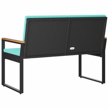 vidaXL Εξωτερικός πάγκος 2 -Seater 107x61x80cm συνθετικό ρατάν