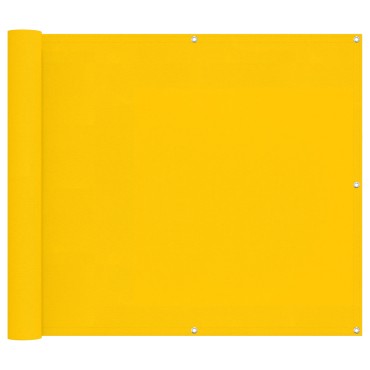 vidaXL Οθόνη Μπαλκονιού Ορθογώνιος 100 x 500 cm Ύφασμα Όξφορντ Κίτρινο