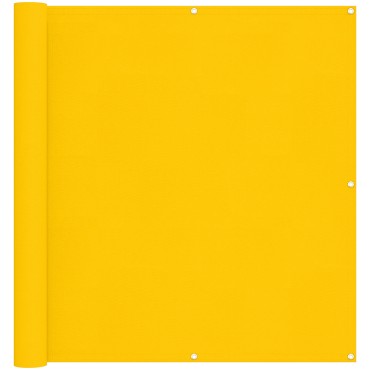 vidaXL Οθόνη Μπαλκονιού Κίτρινο 120 x 200 cm Ύφασμα Όξφορντ