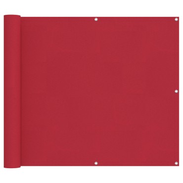 vidaXL Οθόνη Μπαλκονιού Κόκκινο 100 x 500 cm Ύφασμα Όξφορντ