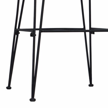 vidaXL Μπαρ σκαμπό 2 τεμ. Μαύρο 44x55x109cm Ράτταν και Χάλυβας