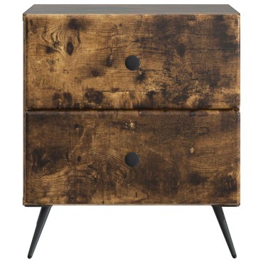 vidaXL Κομοδίνο Καπνισμένο Ξύλο Δρυός 43x34,5x47,5 εκ 1 τεμ.