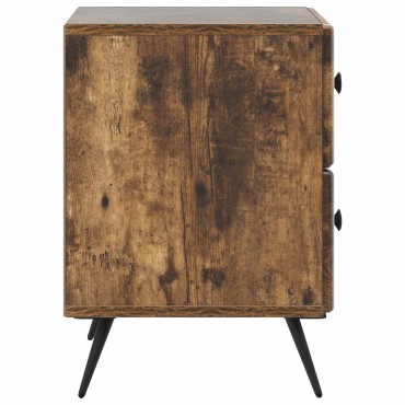 vidaXL Κομοδίνο Καπνισμένο Ξύλο Δρυός 43x34,5x47,5 εκ 1 τεμ.