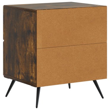 vidaXL Κομοδίνο Καπνισμένο Ξύλο Δρυός 43x34,5x47,5 εκ 1 τεμ.