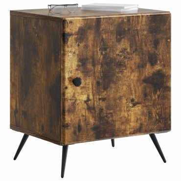 vidaXL Κομοδίνο Καπνισμένο Ξύλο Δρυός 43x34,5x50 εκ 1 τεμ.