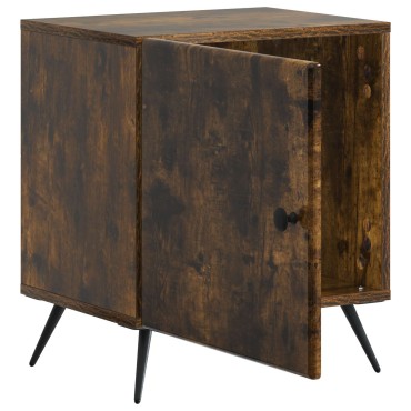 vidaXL Κομοδίνο Καπνισμένο Ξύλο Δρυός 43x34,5x50 εκ 1 τεμ.