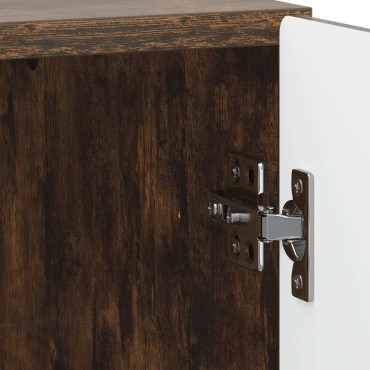 vidaXL Κομοδίνο Καπνισμένο Ξύλο Δρυός 43x34,5x50 εκ 1 τεμ.