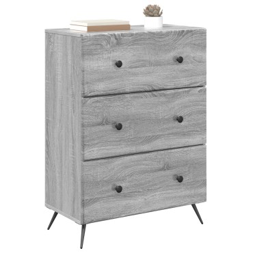 vidaXL Ντουλάπι με Συρτάρια Γκρι Sonoma 66x34,5x90 εκ 1 τεμ.