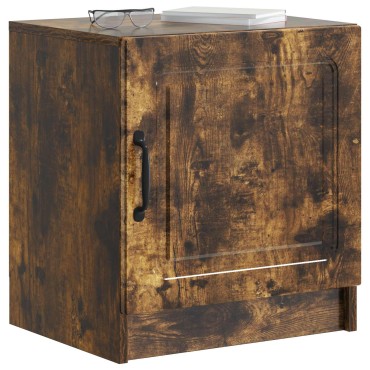 vidaXL Κομοδίνο Καπνισμένο Ξύλο Δρυός 43x34,5x47cm 1 τεμ.