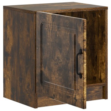 vidaXL Κομοδίνο Καπνισμένο Ξύλο Δρυός 43x34,5x47cm 1 τεμ.