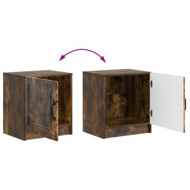 vidaXL Κομοδίνο Καπνισμένο Ξύλο Δρυός 43x34,5x47cm 1 τεμ.