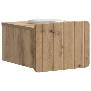 vidaXL Τοίχου Κρεμαστό Κομοδίνο Artisan Δρυς 33x34,5x24cm 1 τεμ.