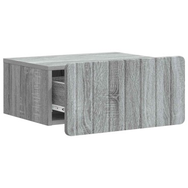 vidaXL Τοίχου Κρεμαστό Κομοδίνο Γκρι Sonoma 49x34,5x24cm 1 τεμ.