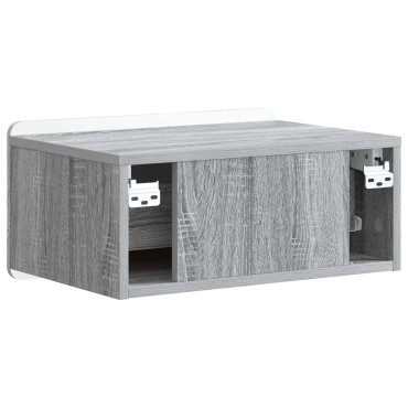vidaXL Τοίχου Κρεμαστό Κομοδίνο Γκρι Sonoma 49x34,5x24cm 1 τεμ.