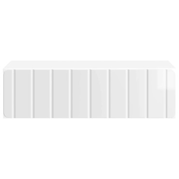 vidaXL Τραπεζάκι Τοίχου Γυαλιστερό Λευκό 59x34,5x17cm