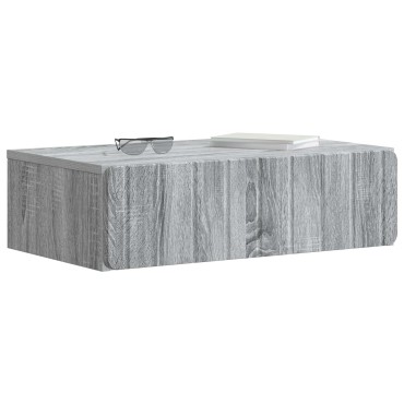 vidaXL Τραπεζάκι Τοίχου Γκρι Sonoma 59x34,5x17cm