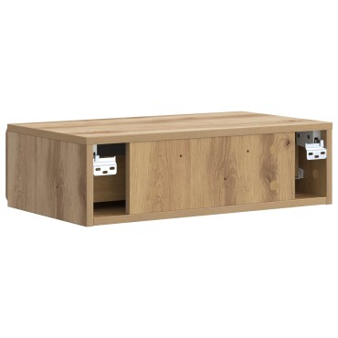 vidaXL Τραπεζάκι Τοίχου 59x34,5x17cm Επεξεργασμένο Ξύλο