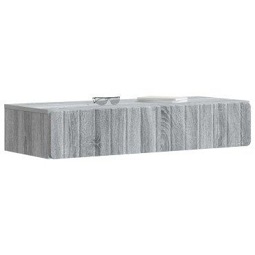 vidaXL Τραπεζάκι Τοίχου Γκρι Sonoma 87,5x34,5x17cm