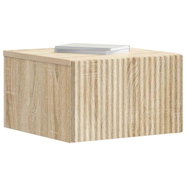 vidaXL Τοίχου Κρεμαστό Κομοδίνο Sonoma Δρυς 33x34,5x20 εκ 1 τεμ.