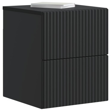 vidaXL Τοίχου Κρεμαστό Κομοδίνο Μαύρο 33x34,5x40 εκ 1 τεμ.