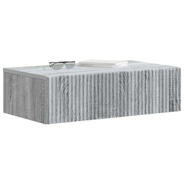 vidaXL Τραπεζάκι Τοίχου Γκρι Sonoma 59x34,5x17cm