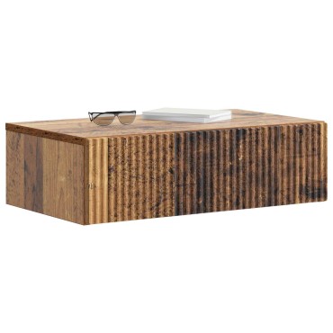 vidaXL Τραπεζάκι Τοίχου Παλαιωμένο ξύλο 59x34,5x17cm