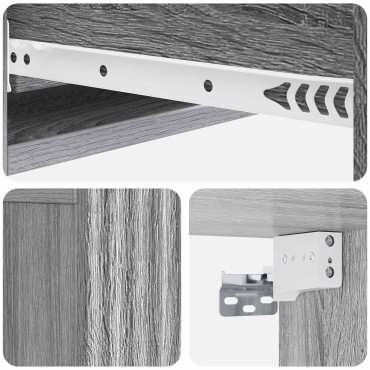 vidaXL Τραπεζάκι Τοίχου 87,5x34,5x17cm Επεξεργασμένο Ξύλο