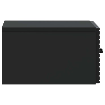 vidaXL Τοίχου Κρεμαστό Κομοδίνο Μαύρο 34,5x33x20cm 1 τεμ.