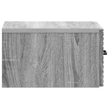 vidaXL Τοίχου Κρεμαστό Κομοδίνο Γκρι Sonoma 34,5x33x20cm 1 τεμ.