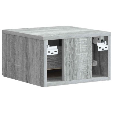 vidaXL Τοίχου Κρεμαστό Κομοδίνο Γκρι Sonoma 34,5x33x20cm 1 τεμ.