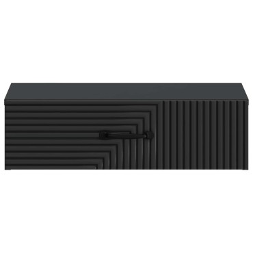 vidaXL Τραπεζάκι Τοίχου 59x34,5x17cm Επεξεργασμένο Ξύλο Μαύρο