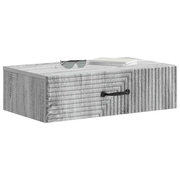 vidaXL Τραπεζάκι Τοίχου Γκρι Sonoma 59x34,5x17cm