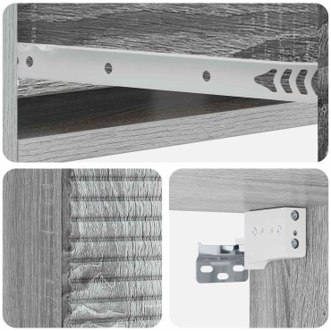 vidaXL Τραπεζάκι Τοίχου 59x34,5x17cm Επεξεργασμένο Ξύλο