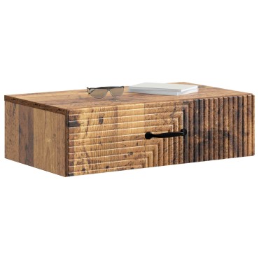 vidaXL Τραπεζάκι Τοίχου Παλαιωμένο ξύλο 59x34,5x17cm