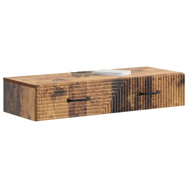 vidaXL Τραπεζάκι Τοίχου Παλαιωμένο ξύλο 87,5x34,5x17cm