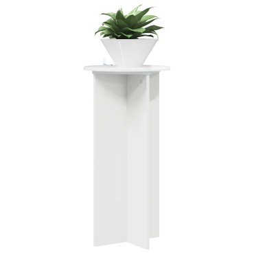 vidaXL Βάση φυτών 2 τμχ. Γυαλιστερό Λευκό 40 x 40 x 80 cm