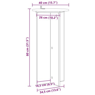 vidaXL Βάση φυτών 2 τεμ. Καπνισμένο Ξύλο Δρυός 40 x 40 x 80 cm