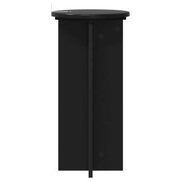 vidaXL Βάση φυτών 2 τμχ. Μαύρο 29,5 x 29,5 x 60 εκ. Επεξεργασμένο Ξύλο