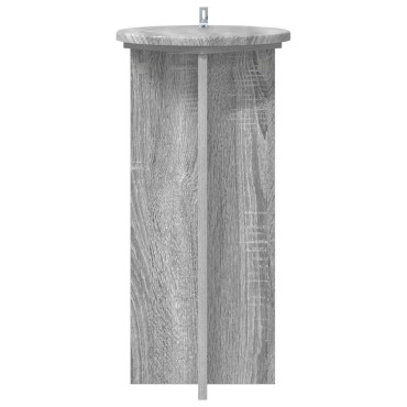 vidaXL Βάση φυτών 2 τεμ. Γκρι Sonoma 29,5 x 29,5 x 60 εκ.
