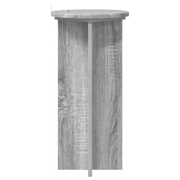 vidaXL Βάση φυτών 2 τεμ. Γκρι Sonoma 29,5 x 29,5 x 60 εκ.