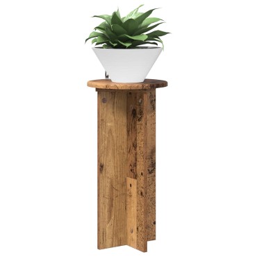 vidaXL Βάση φυτών 2 τμχ. Παλαιωμένο ξύλο 29,5 x 29,5 x 60 εκ.