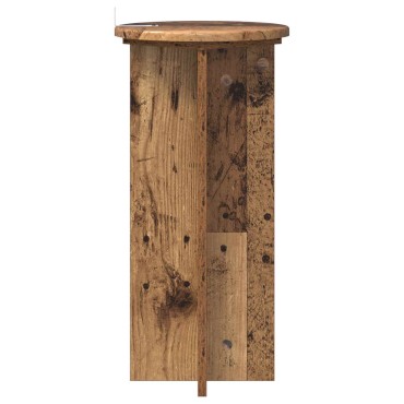 vidaXL Βάση φυτών 2 τεμ. Παλαιωμένο ξύλο 29,5 x 29,5 x 60 εκ.